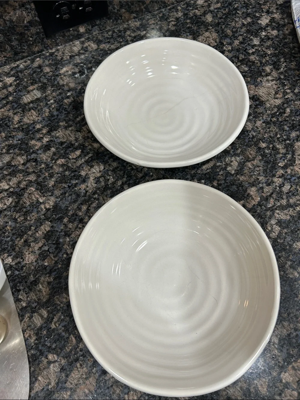 Effetti Home piece, White Ceramic Pasta Bowls set of 2